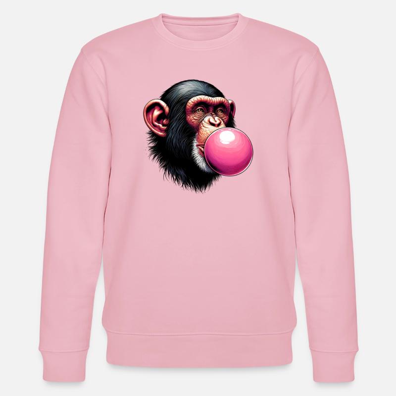 Affe - Stanley/Stella Unisex Bio-Sweatshirt CHANGER  - Hellrosa