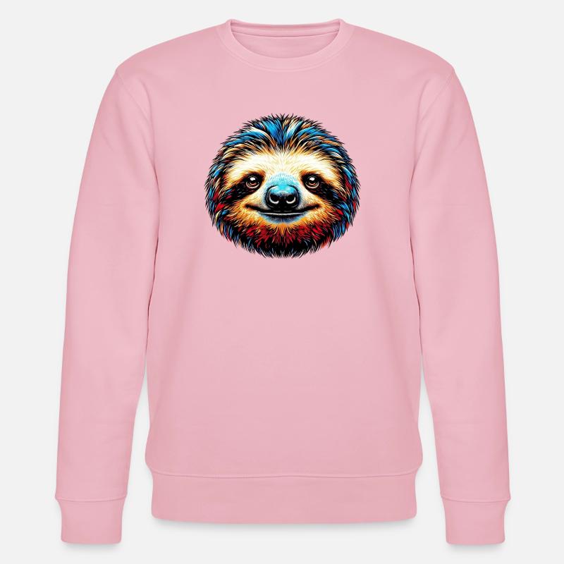 Faultier - Stanley/Stella Unisex Bio-Sweatshirt CHANGER  - Hellrosa