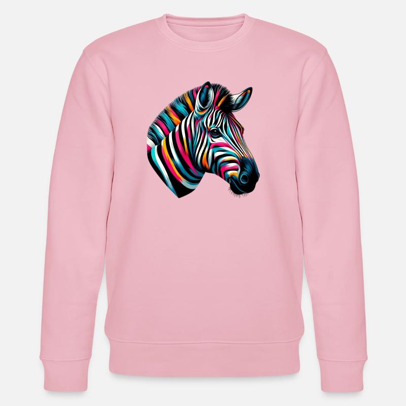 Zebra - Stanley/Stella Unisex Bio-Sweatshirt CHANGER  - Hellrosa