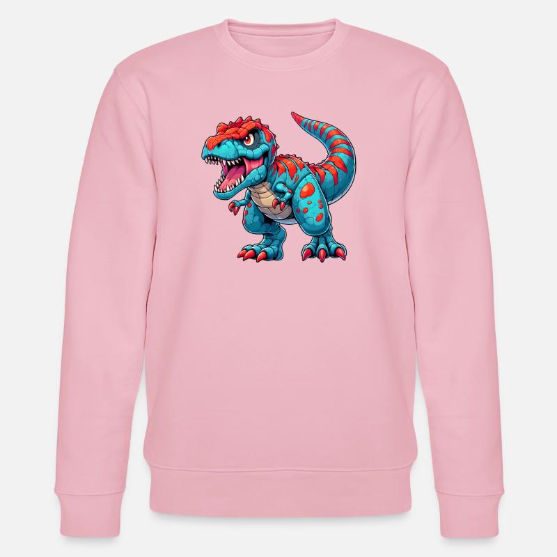 Dinosaur - Stanley/Stella CHANGER Unisex Organic Sweatshirt - cotton pink