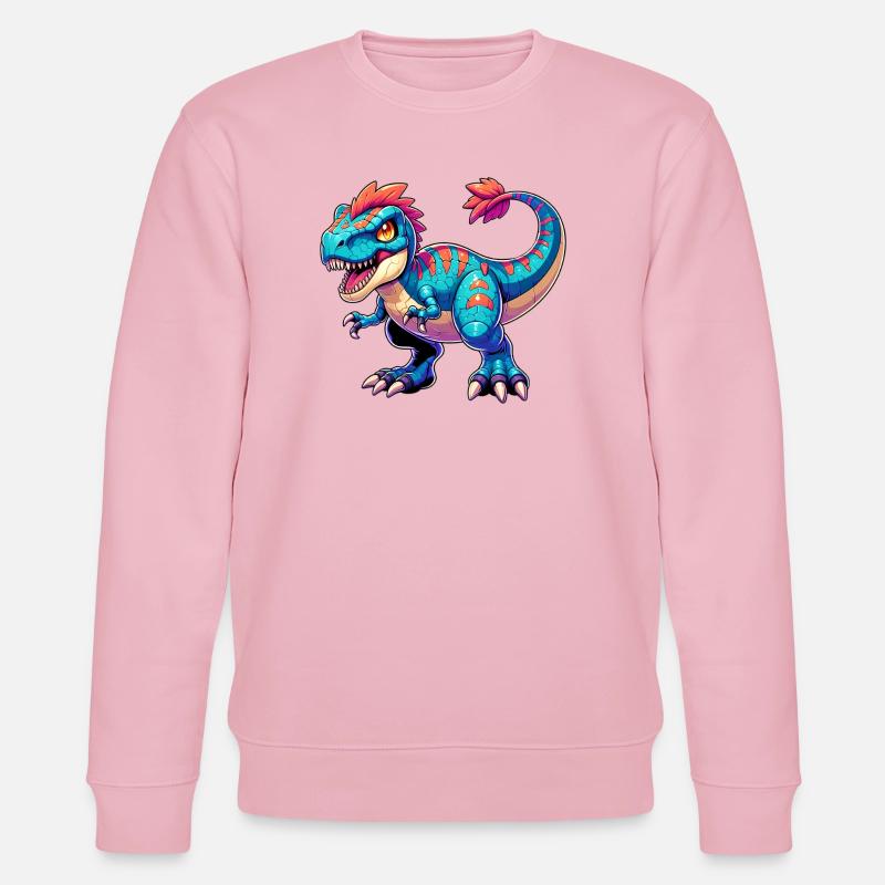 Dinosaurier - Stanley/Stella Unisex Bio-Sweatshirt CHANGER  - Hellrosa
