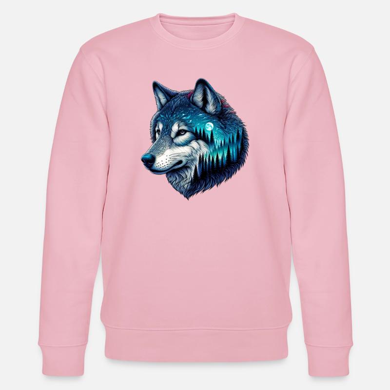 Wolf - Stanley/Stella Unisex Bio-Sweatshirt CHANGER  - Hellrosa