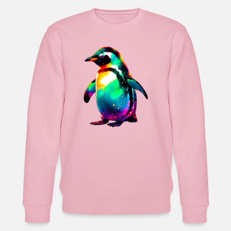 Pinguin - Stanley/Stella Unisex Bio-Sweatshirt CHANGER  - Hellrosa