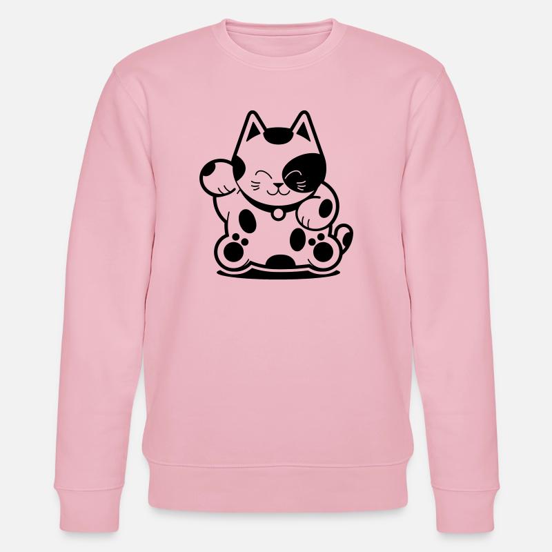 Lucky Cat - Stanley/Stella Unisex Bio-Sweatshirt CHANGER  - Hellrosa