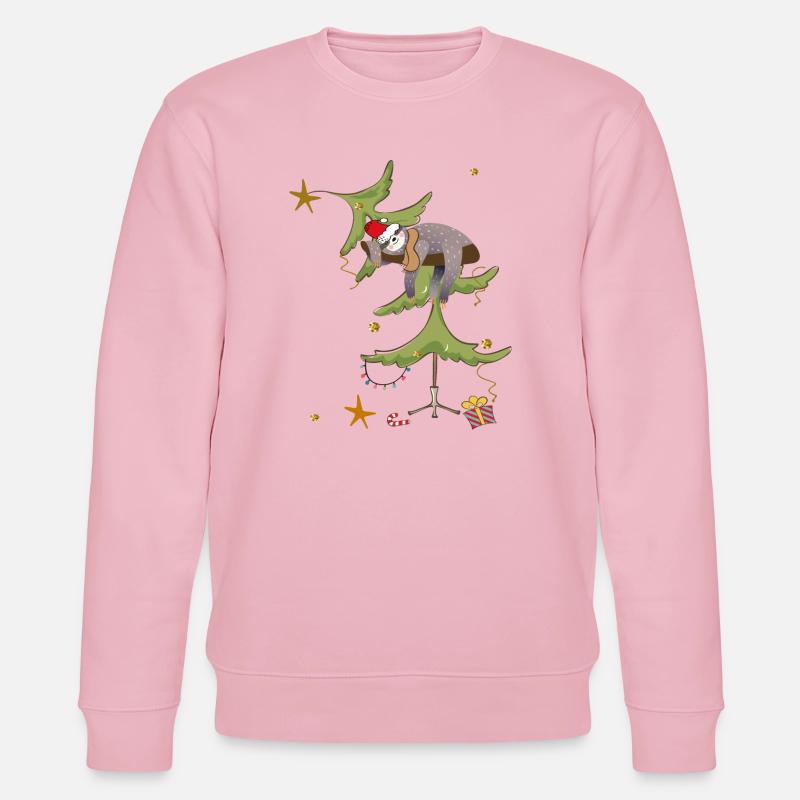 Faultier Christmas - Stanley/Stella Unisex Bio-Sweatshirt CHANGER  - Hellrosa