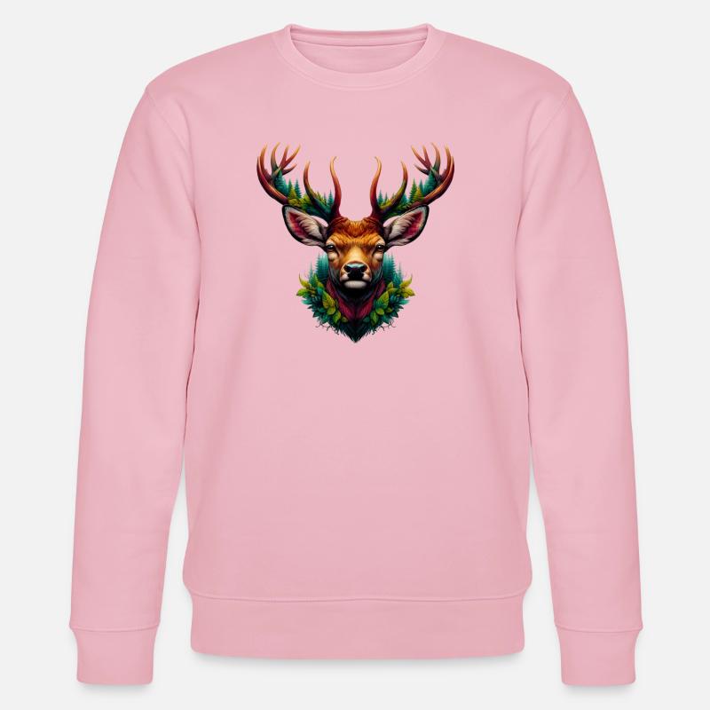 Hirsch - Stanley/Stella Unisex Bio-Sweatshirt CHANGER  - Hellrosa
