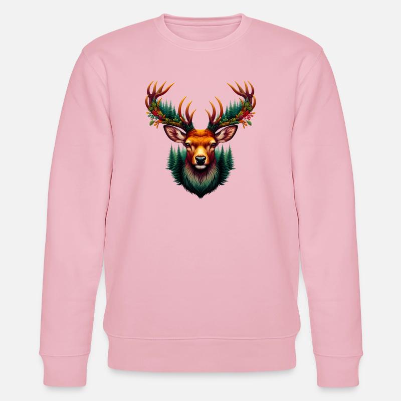 Hirsch - Stanley/Stella Unisex Bio-Sweatshirt CHANGER  - Hellrosa