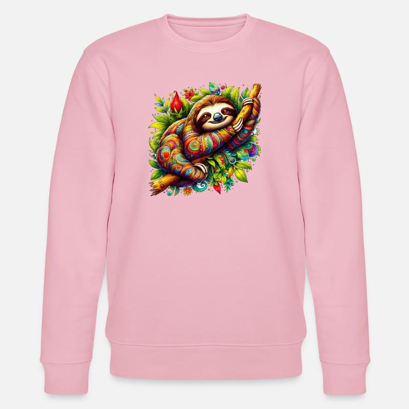Faultier - Stanley/Stella Unisex Bio-Sweatshirt CHANGER  - Hellrosa
