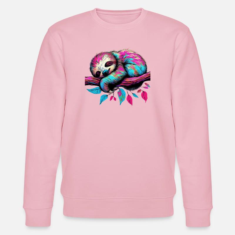 Faultier - Stanley/Stella Unisex Bio-Sweatshirt CHANGER  - Hellrosa