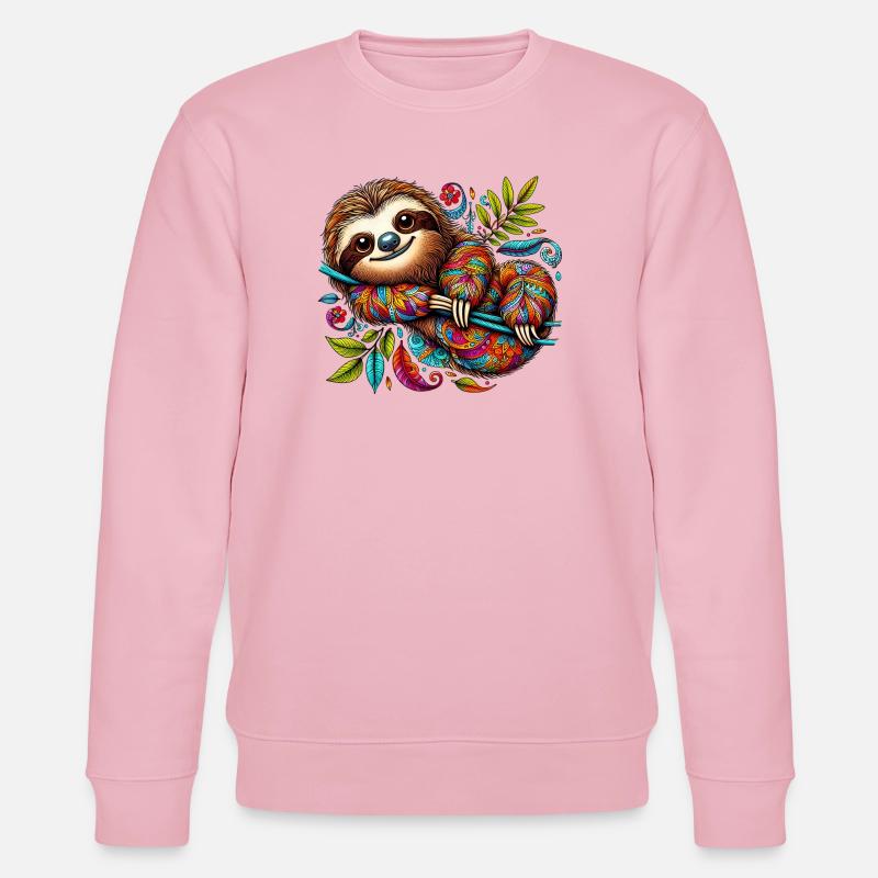 Faultier - Stanley/Stella Unisex Bio-Sweatshirt CHANGER  - Hellrosa