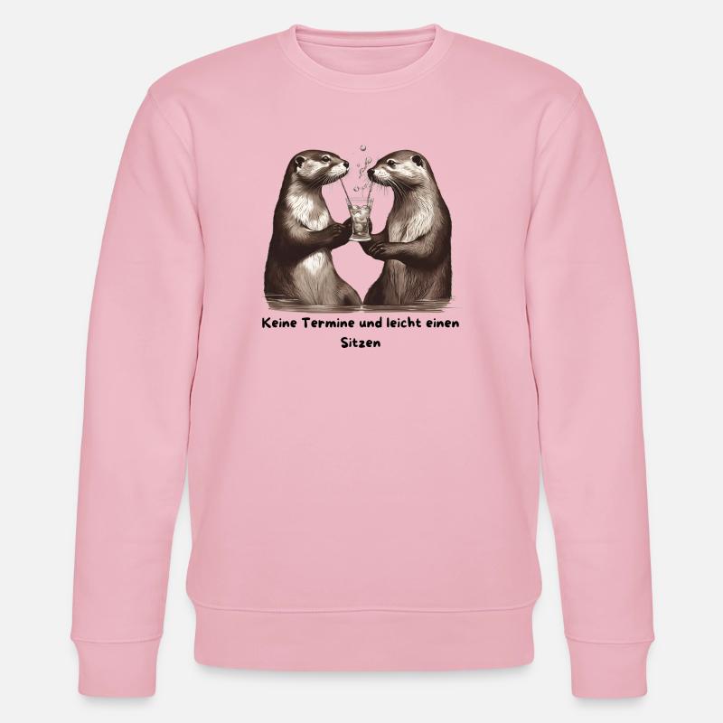 Otterfreunde Prost am Trinkglas - Stanley/Stella Unisex Bio-Sweatshirt CHANGER - Hellrosa