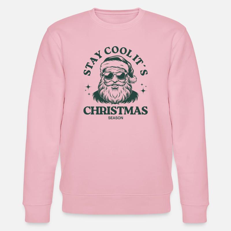 Weihnachtsmann Cool Santa - Stanley/Stella Unisex Bio-Sweatshirt CHANGER  - Hellrosa