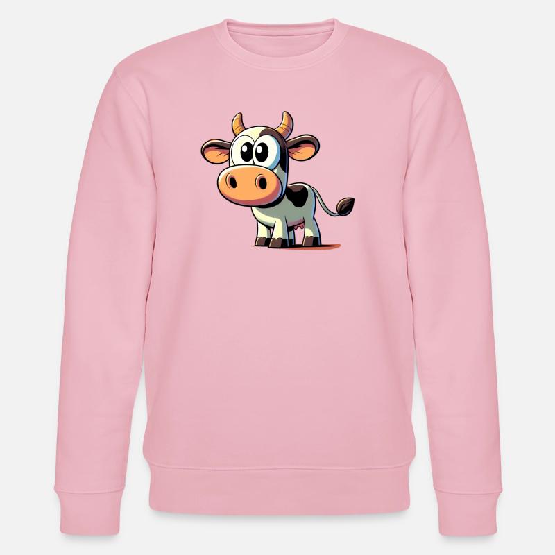 Kuh - Stanley/Stella Unisex Bio-Sweatshirt CHANGER  - Hellrosa