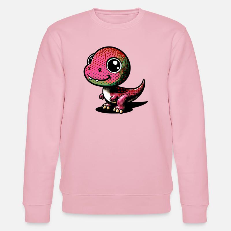Dinosaurier - Stanley/Stella Unisex Bio-Sweatshirt CHANGER  - Hellrosa