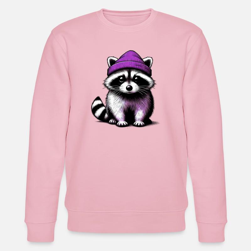 Waschbär - Stanley/Stella Unisex Bio-Sweatshirt CHANGER  - Hellrosa