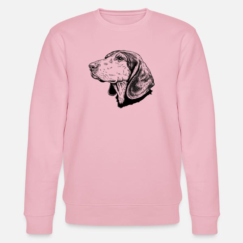Griechische Bracke 01s Hellenikos Ichnilatis - Stanley/Stella Unisex Bio-Sweatshirt CHANGER  - Hellrosa