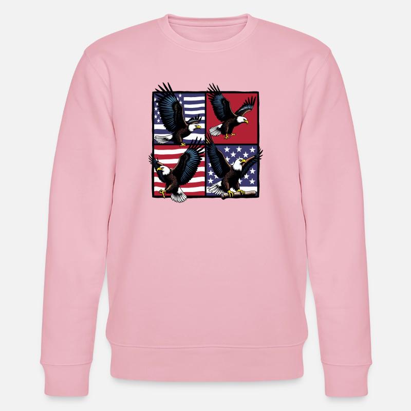 Pygargue à tête blanche - Sweat bio CHANGER Stanley/Stella Unisexe - rose pâle
