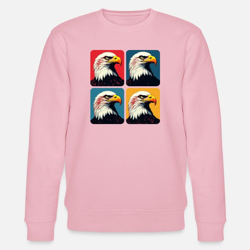 Bald eagle - Stanley/Stella CHANGER Unisex Organic Sweatshirt - cotton pink