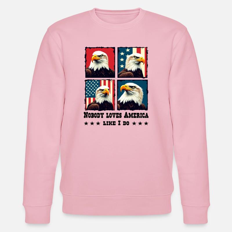 Pygargue à tête blanche - Sweat bio CHANGER Stanley/Stella Unisexe - rose pâle