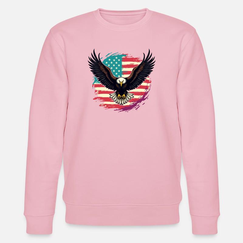 Bald eagle - Stanley/Stella CHANGER Unisex Organic Sweatshirt - cotton pink