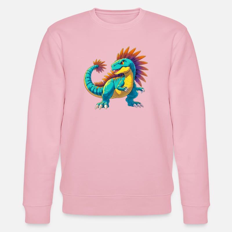Dinosaurier - Stanley/Stella Unisex Bio-Sweatshirt CHANGER  - Hellrosa