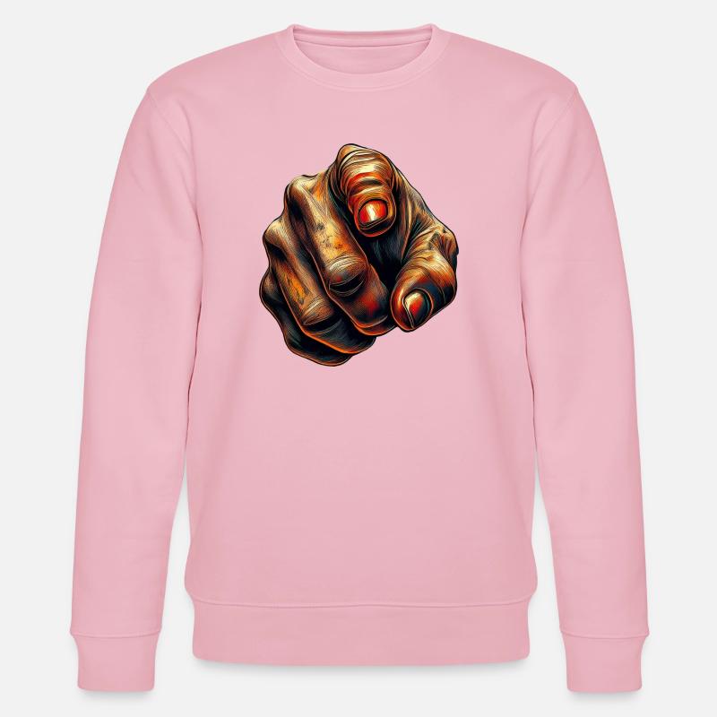 Farbfeuer Handzeigekunst - Stanley/Stella Unisex Bio-Sweatshirt CHANGER  - Hellrosa