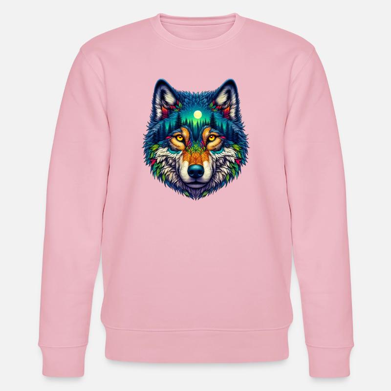Wolf - Stanley/Stella Unisex Bio-Sweatshirt CHANGER  - Hellrosa