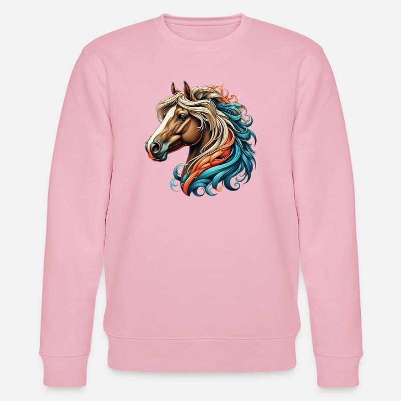 Pferd - Stanley/Stella Unisex Bio-Sweatshirt CHANGER  - Hellrosa