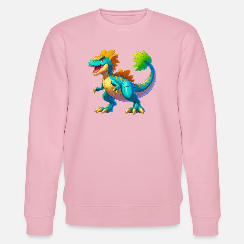 Dinosaurier - Stanley/Stella Unisex Bio-Sweatshirt CHANGER  - Hellrosa