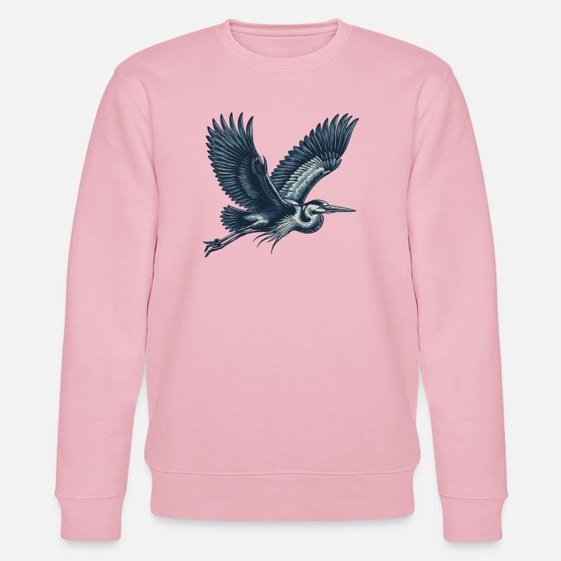 Héron - Sweat bio CHANGER Stanley/Stella Unisexe - rose pâle