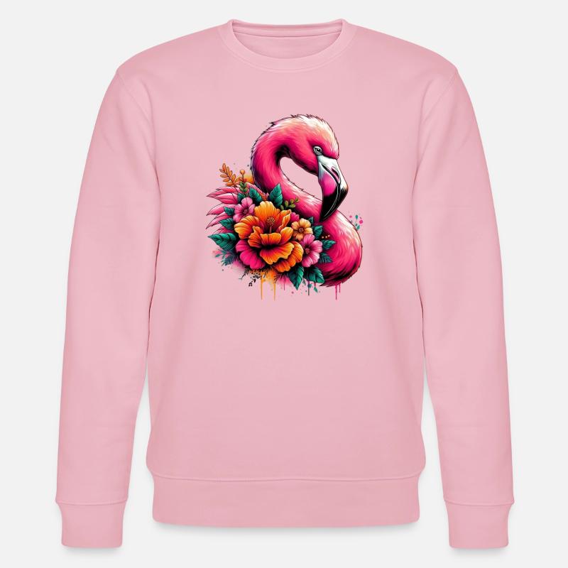 Flamingo - Stanley/Stella Unisex Bio-Sweatshirt CHANGER  - Hellrosa