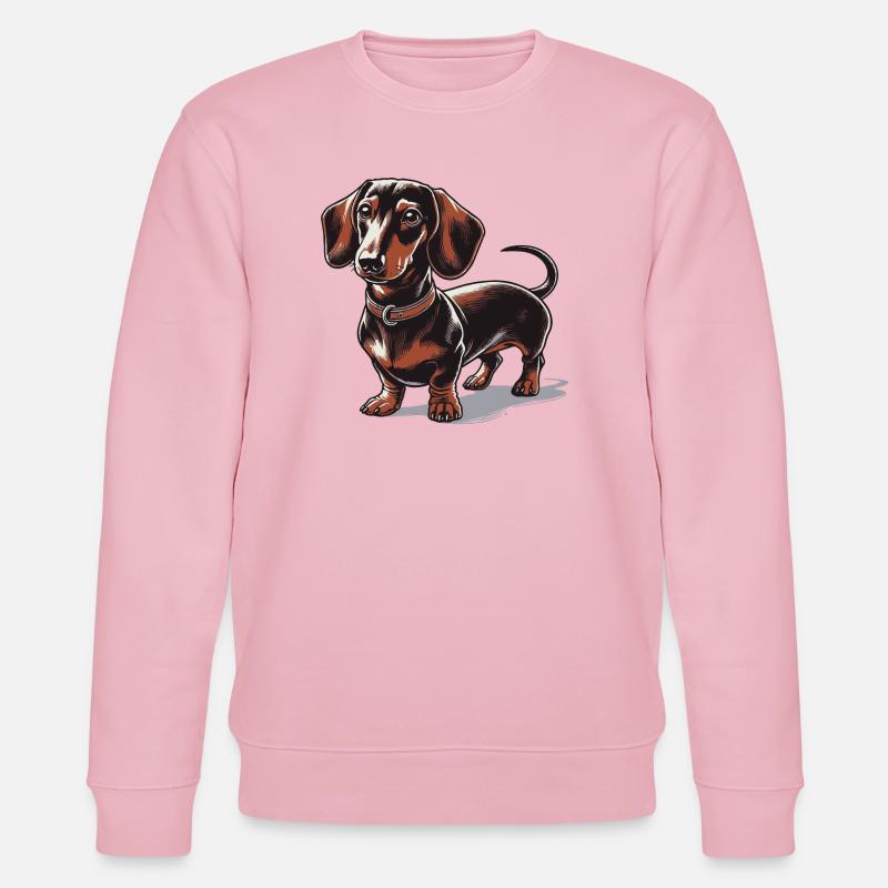 Dachshund - Stanley/Stella CHANGER Unisex Organic Sweatshirt - cotton pink