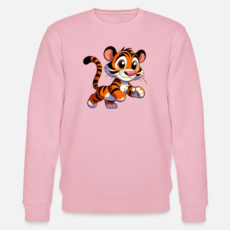 Tiger - Stanley/Stella Unisex Bio-Sweatshirt CHANGER  - Hellrosa
