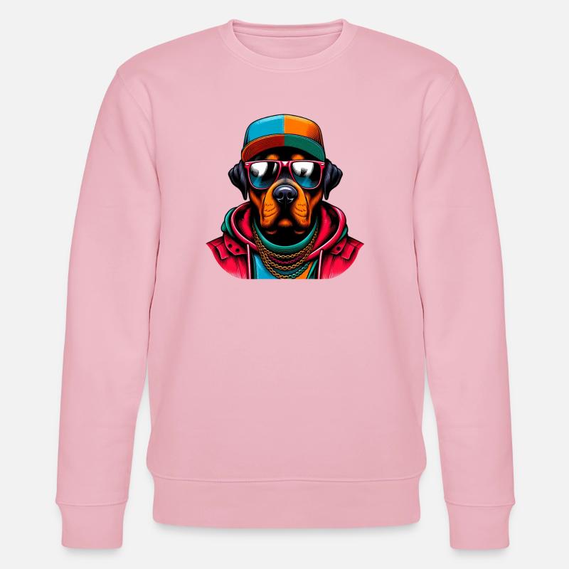 Hund - Stanley/Stella Unisex Bio-Sweatshirt CHANGER  - Hellrosa