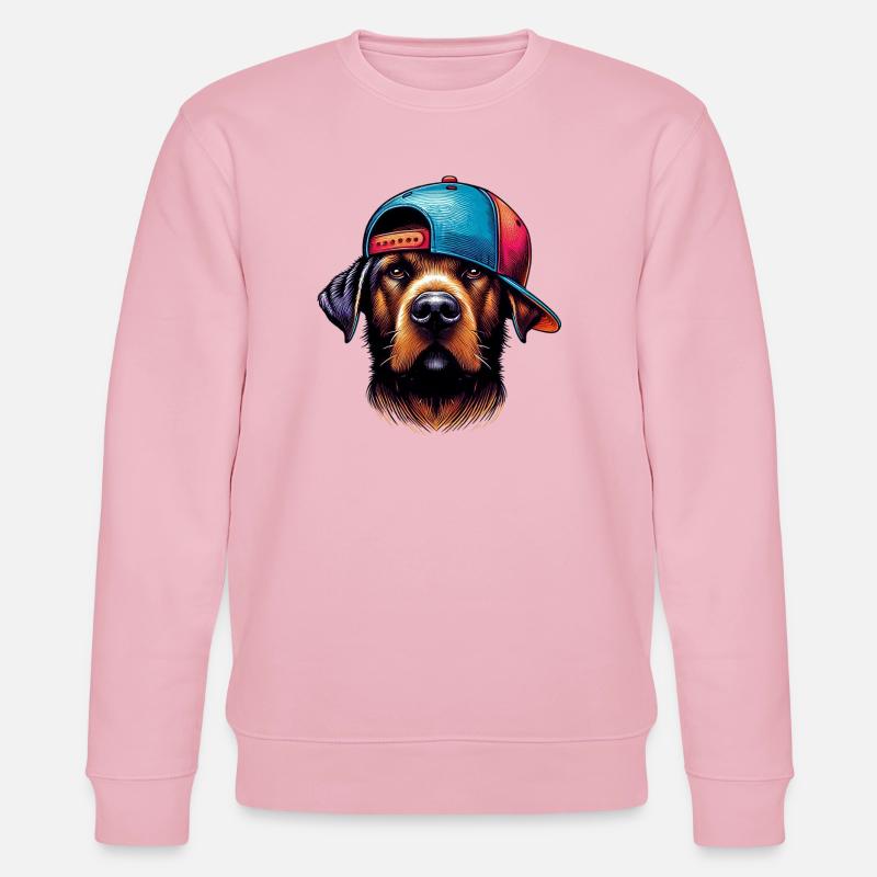 Hund - Stanley/Stella Unisex Bio-Sweatshirt CHANGER  - Hellrosa