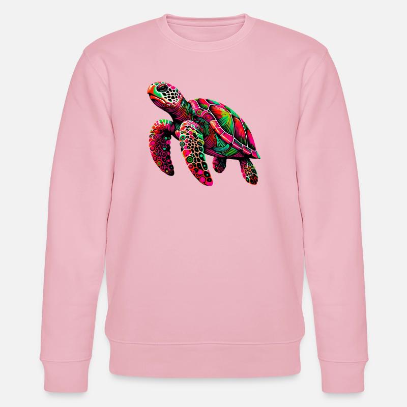 Schildkröte - Stanley/Stella Unisex Bio-Sweatshirt CHANGER - Hellrosa