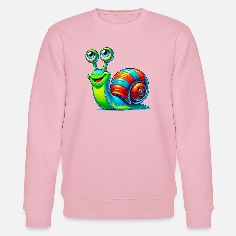 Schnecke - Stanley/Stella Unisex Bio-Sweatshirt CHANGER - Hellrosa