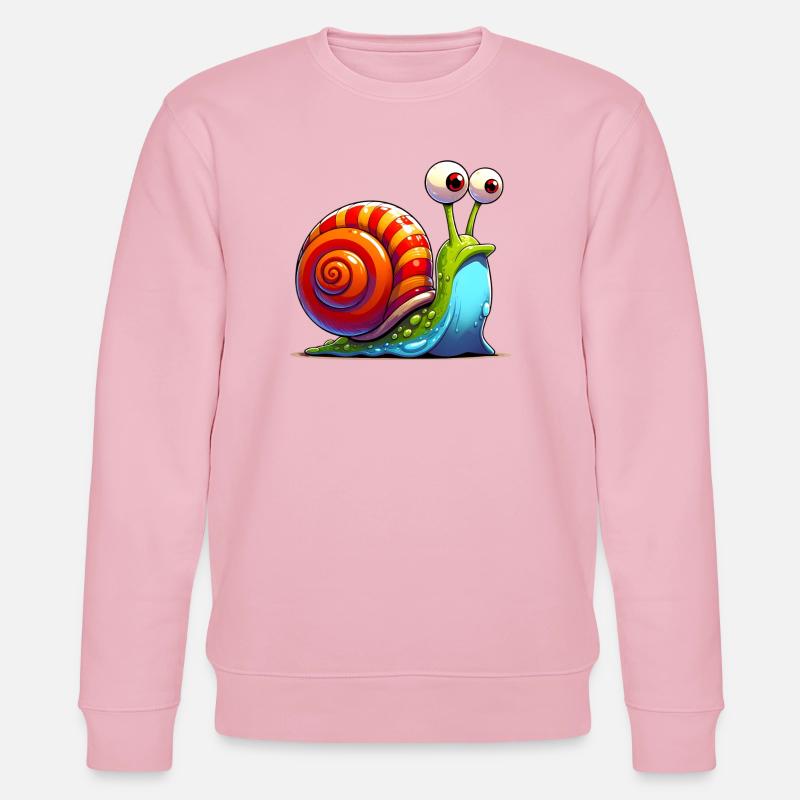 Schnecke - Stanley/Stella Unisex Bio-Sweatshirt CHANGER  - Hellrosa