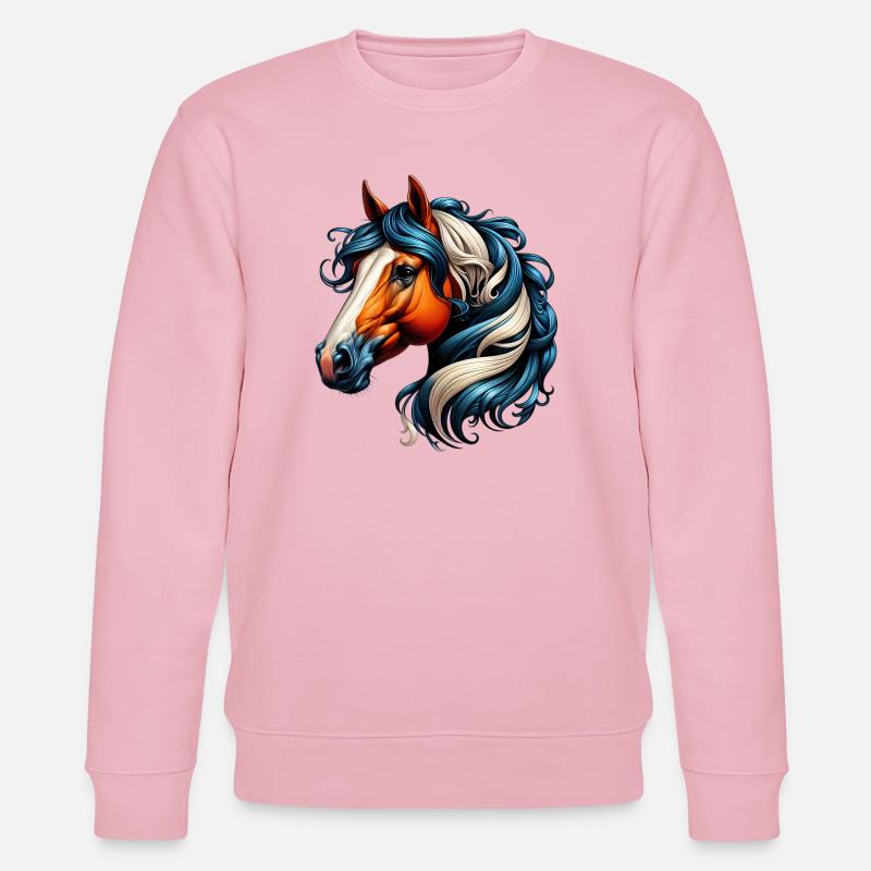 Pferd - Stanley/Stella Unisex Bio-Sweatshirt CHANGER  - Hellrosa
