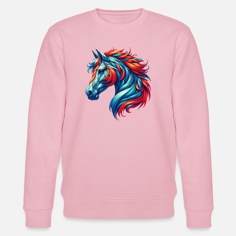 Pferd - Stanley/Stella Unisex Bio-Sweatshirt CHANGER  - Hellrosa