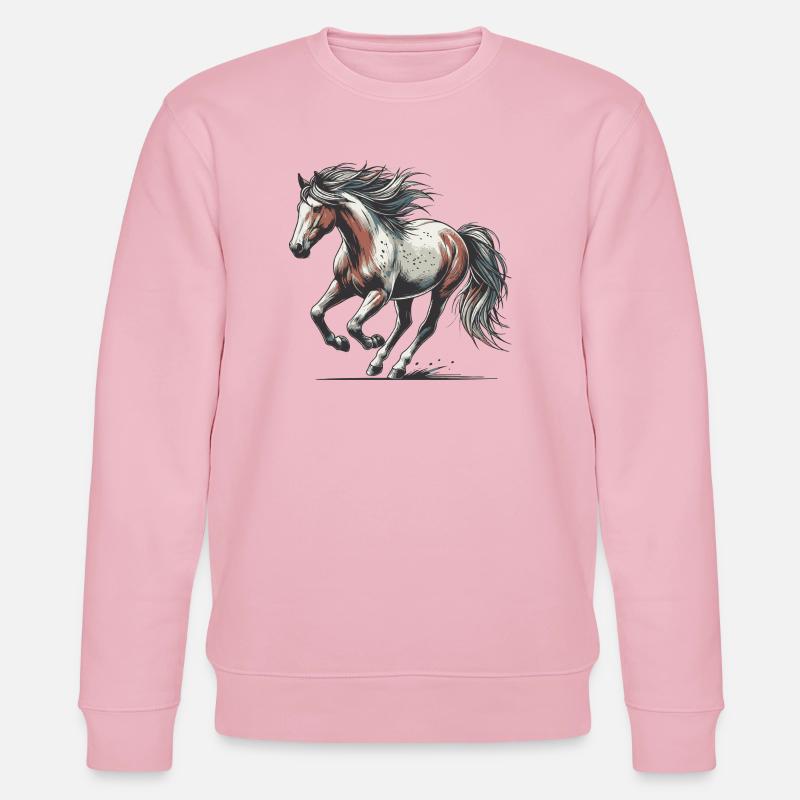 Pferd - Stanley/Stella Unisex Bio-Sweatshirt CHANGER  - Hellrosa
