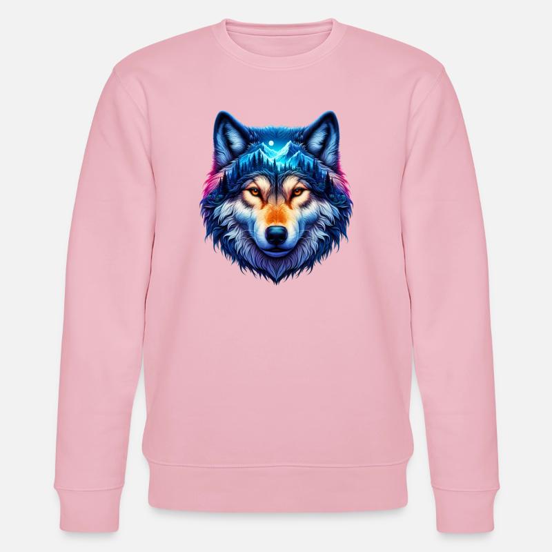 Wolf - Stanley/Stella Unisex Bio-Sweatshirt CHANGER  - Hellrosa