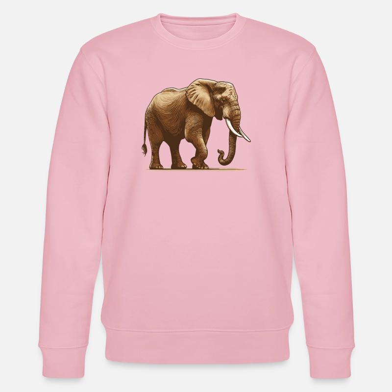Éléphant - Sweat bio CHANGER Stanley/Stella Unisexe - rose pâle