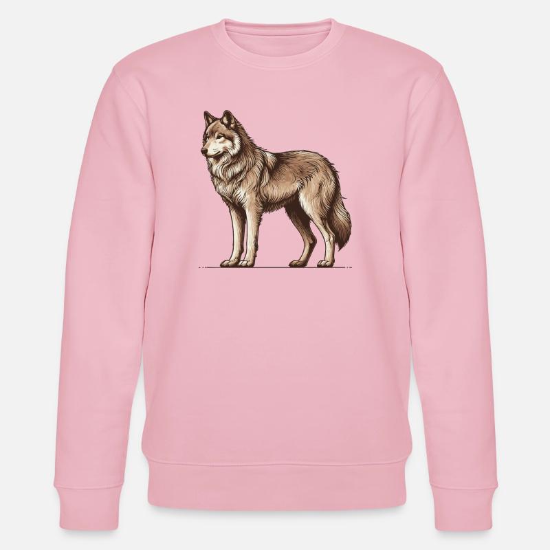 Loup - Sweat bio CHANGER Stanley/Stella Unisexe - rose pâle