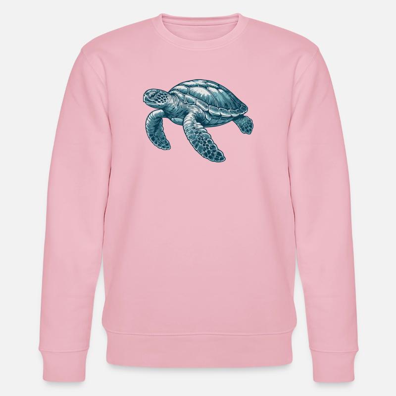 Sea turtle - Stanley/Stella CHANGER Unisex Organic Sweatshirt - cotton pink