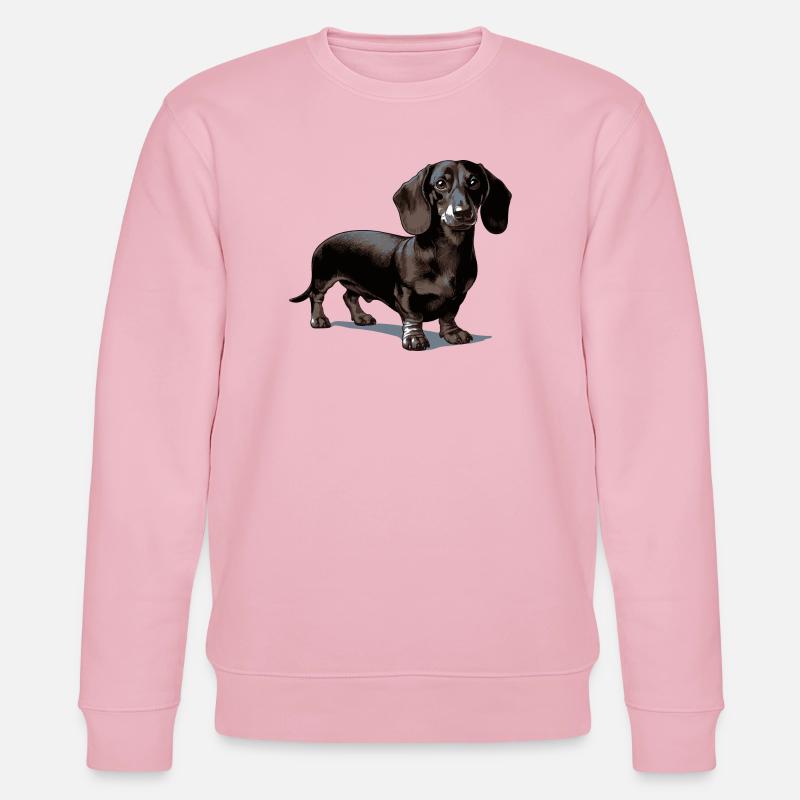 Dachshund - Stanley/Stella CHANGER Unisex Organic Sweatshirt - cotton pink