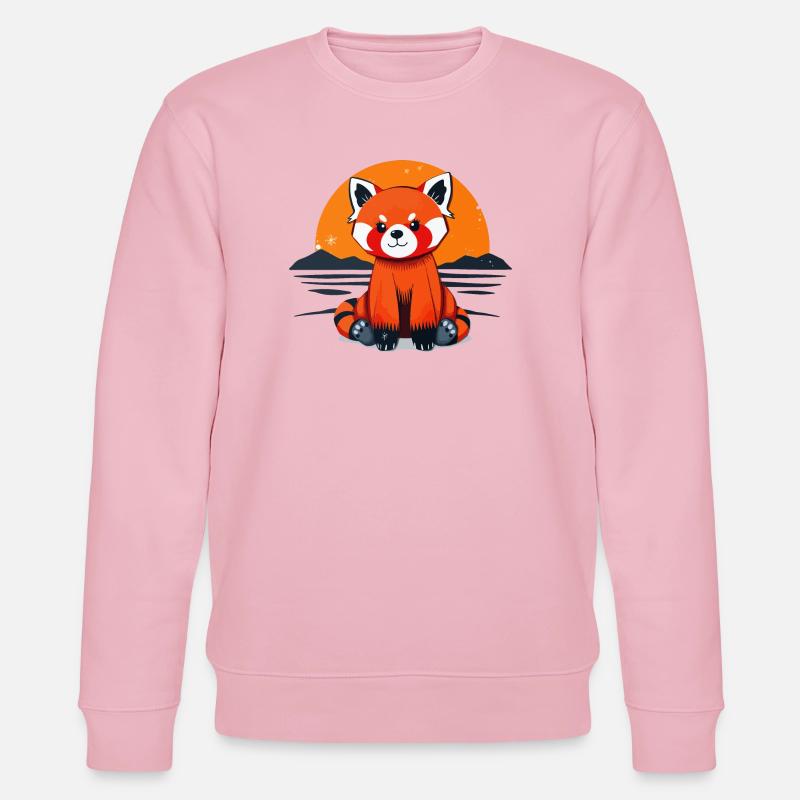 Charmanter Roter Panda - Stanley/Stella Unisex Bio-Sweatshirt CHANGER  - Hellrosa