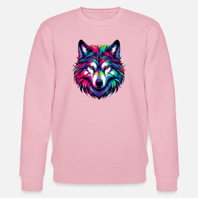 Wolf - Stanley/Stella Unisex Bio-Sweatshirt CHANGER  - Hellrosa