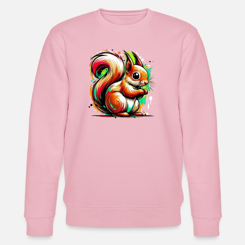 Eichhörnchen - Stanley/Stella Unisex Bio-Sweatshirt CHANGER  - Hellrosa
