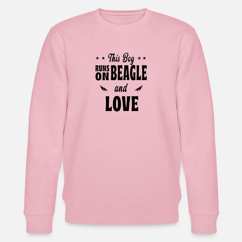 This boy beagle design - Stanley/Stella CHANGER Unisex Organic Sweatshirt - cotton pink
